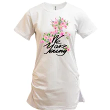 Туника с цветочной лошадью We are young