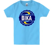 Дитяча футболка з ім'ям Віка в колі