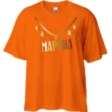 Футболка Oversize з золотим ланцюгом і ім'ям Марина