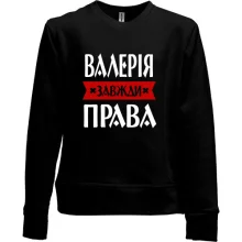Дитячий світшот без начосу Валерія завжди права
