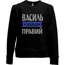 Дитячий світшот без начосу Василь завжди правий