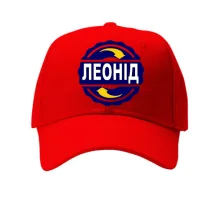 Дитяча кепка з ім'ям Леонід в колі