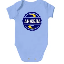 Дитяче боді з ім'ям Анжела в колі