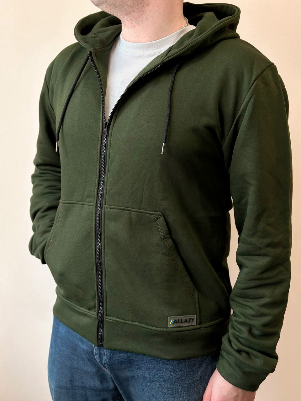 Худи на блискавці без начісу без малюнка (фото 3)