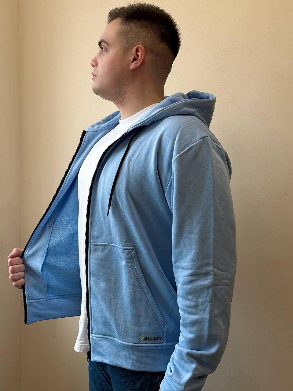 Худи на блискавці без начісу без малюнка (фото 4)