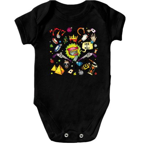 Детское боди Luck & Roll