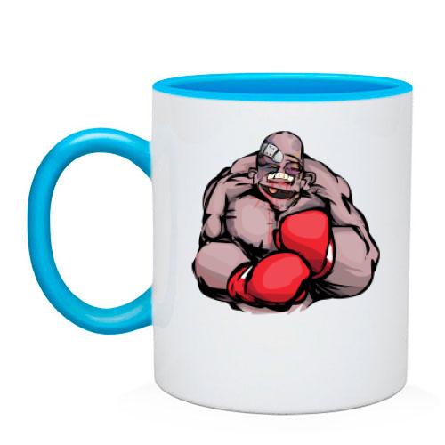 Чашка с радостным боксёром