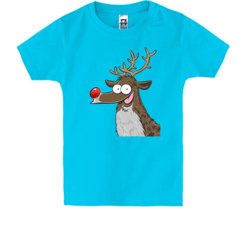 Дитяча футболка з кумедним оленем