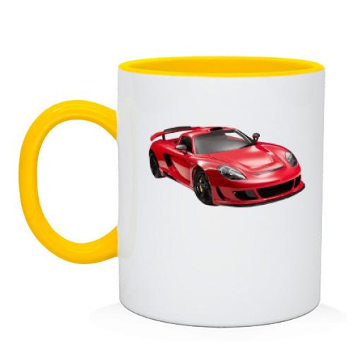 Чашка с красным автомобилем