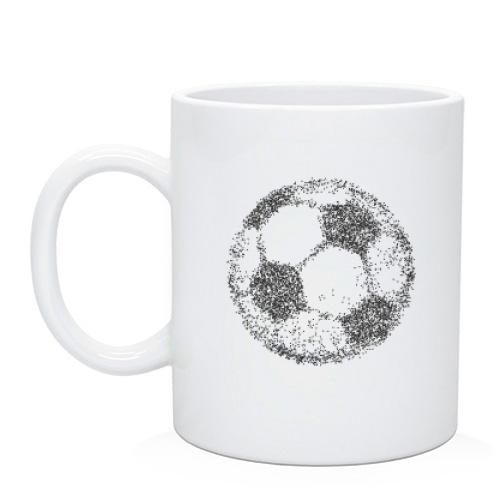 Чашка с футбольным мячом из элементов