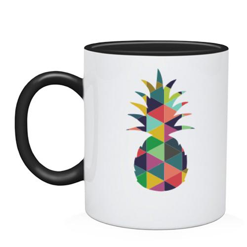 Чашка с дизайнерским ананасом