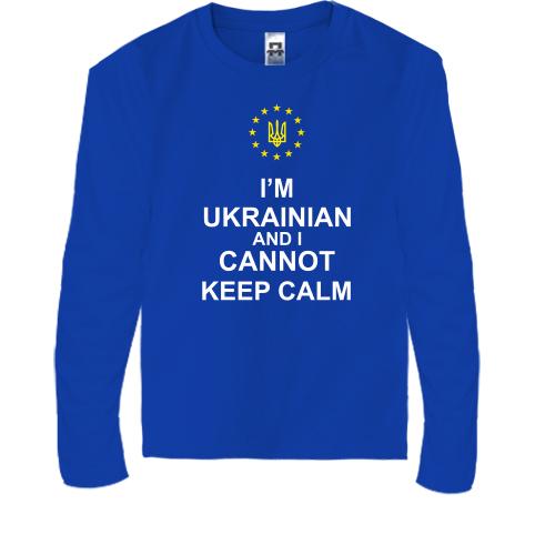 Детская футболка с длинным рукавом CANNOT KEEP CALM