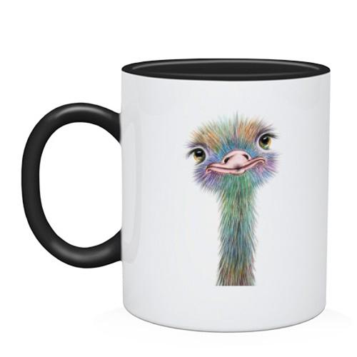 Чашка зі страусенком