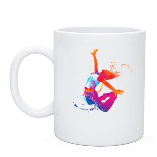 Чашка з барвистим танцюристом