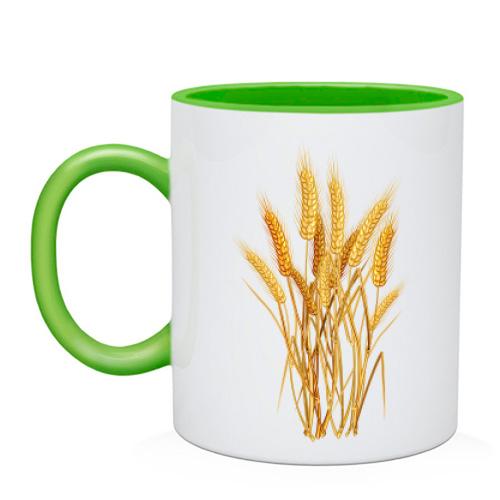 Чашка з колосками пшениці