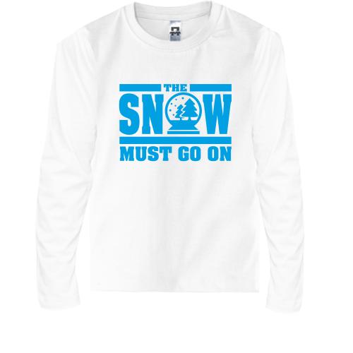 Детская футболка с длинным рукавом Snow must go on
