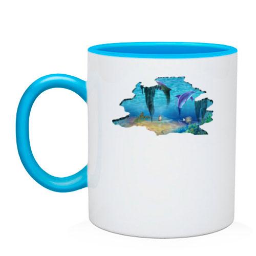 Чашка c изображением подводного мира