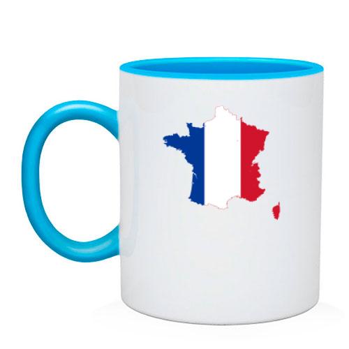 Чашка c картой-флагом Франции