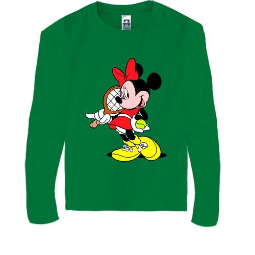 Детская футболка с длинным рукавом Minie Mouse теннис 2