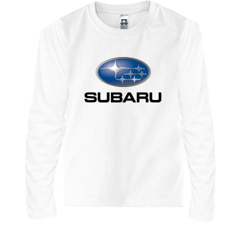 Детская футболка с длинным рукавом с лого Subaru