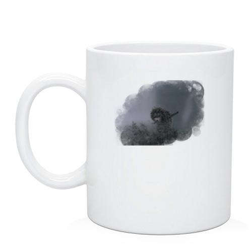 Чашка з їжачком в тумані