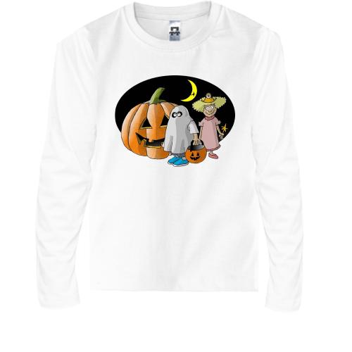 Детская футболка с длинным рукавом  Герои Хеллоуин