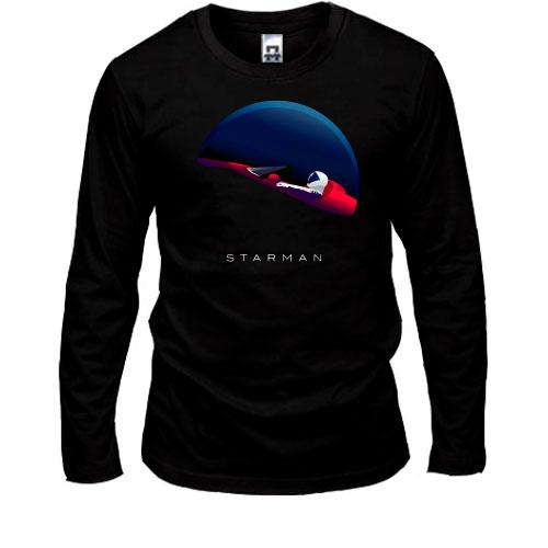 Лонгслив с Теслой в космосе Starman