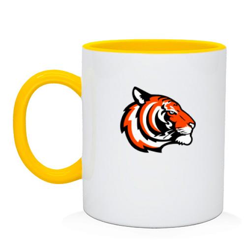 Чашка з тигром в профіль