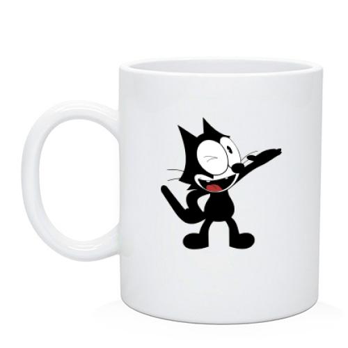 Чашка з чорним котом з Сімпсонів