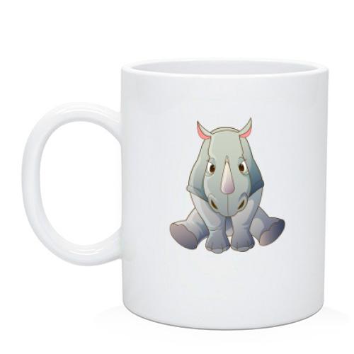 Чашка з маленьким носорогом