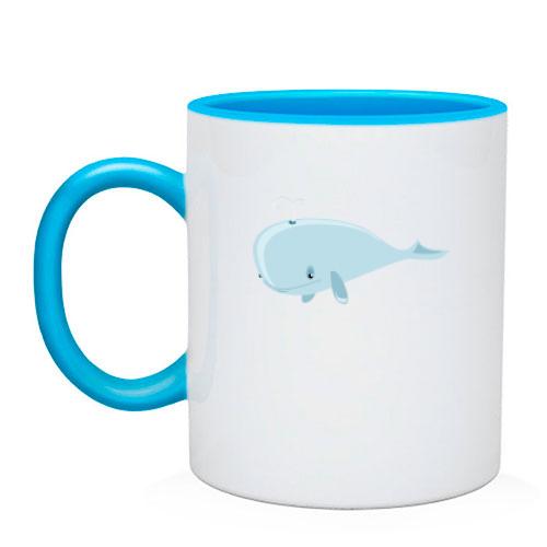 Чашка з ілюстрованим китом