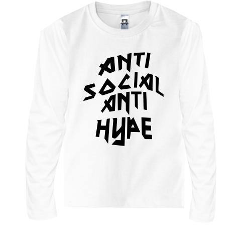 Детская футболка с длинным рукавом Anti Social Anti Hype