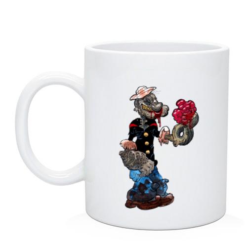 Чашка з зомбі-моряком Папаєм