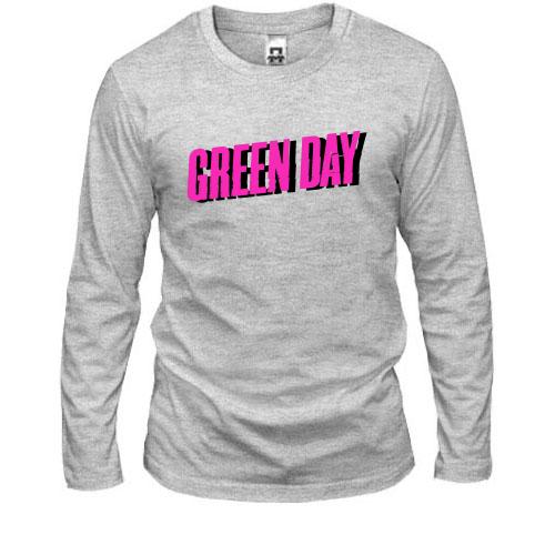 Лонгслив Green day розовый логотип