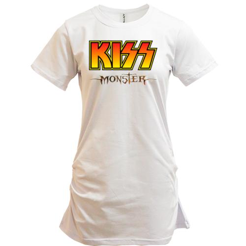 Подовжена футболка KISS Monster