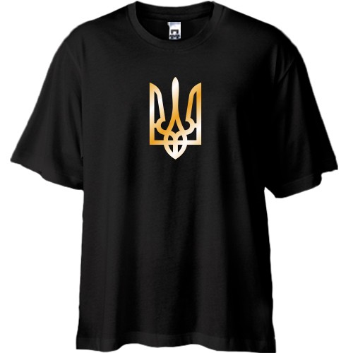Футболка Oversize с гербом Украины (gold)
