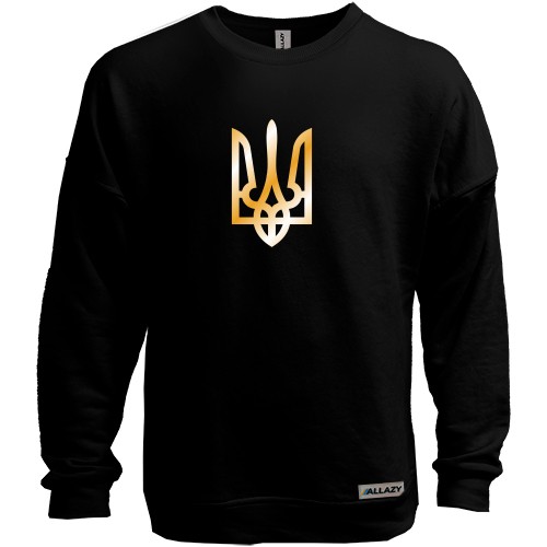 Свитшот без начеса с гербом Украины (gold)