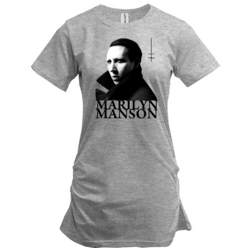 Подовжена футболка Marilyn Manson - Heaven Upside Down