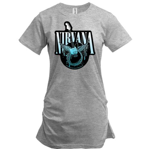 Подовжена футболка Nirvana (Гітара)