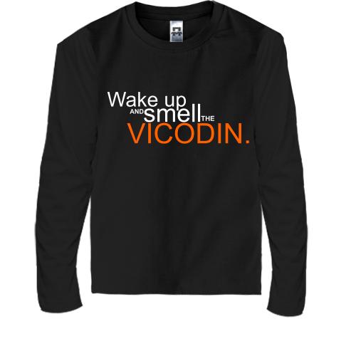 Детская футболка с длинным рукавом Wake up and smell Vicodin