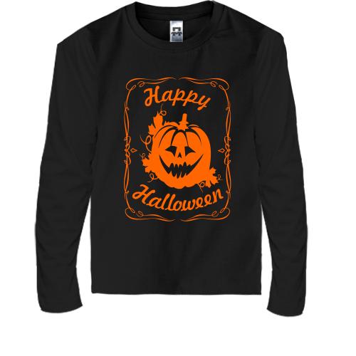 Детская футболка с длинным рукавом Happy Halloween (Jack Daniels