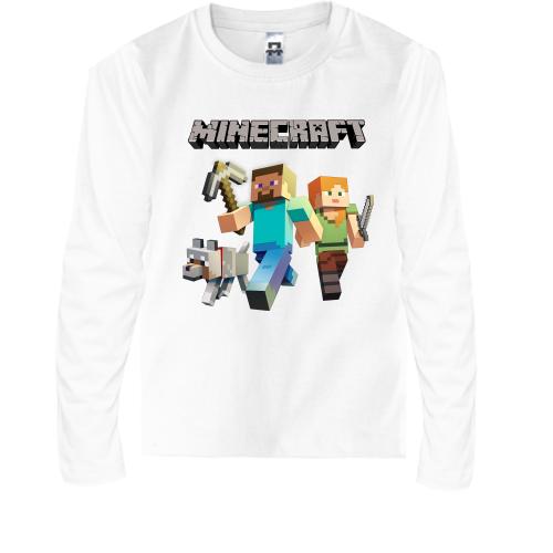 Детская футболка с длинным рукавом Minecraft