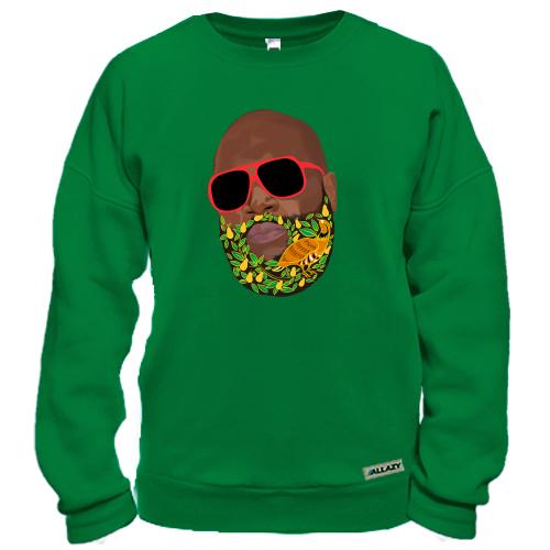 Свитшот с Rick Ross и цветочной бородой