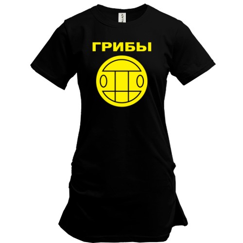 Удлиненная футболка Грибы