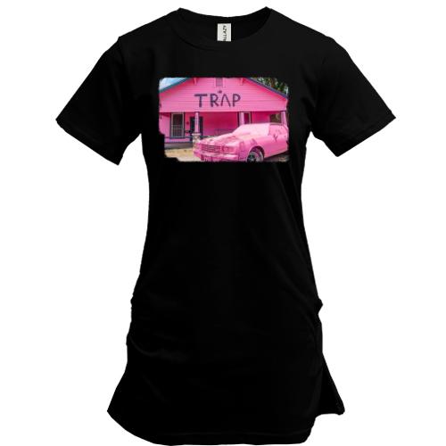 Подовжена футболка Pink Trap