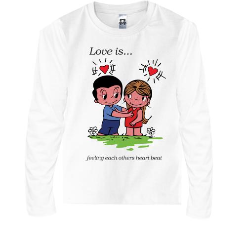 Дитячий лонгслів Love is.3..