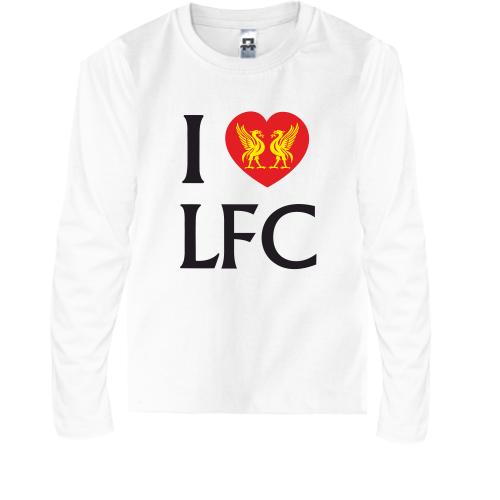 Детская футболка с длинным рукавом I love LFC 4