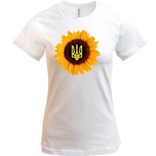 Футболка Подсолнух с гербом Украины