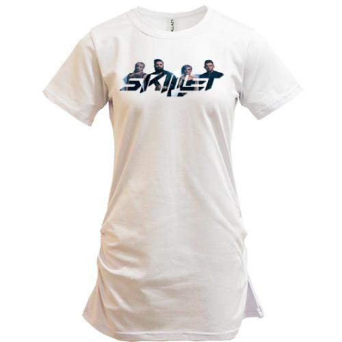 Подовжена футболка Skillet Band