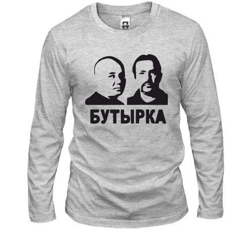 Лонгслив с надписью 